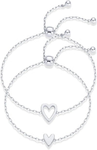 14K Gold Plated Matching Heart Bracelet